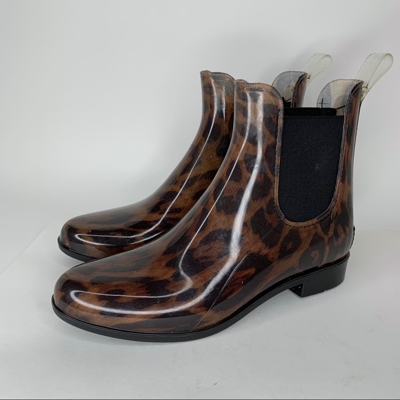 STORM BY COUGAR Leopard Print Rain Boots Ankle Rainboots Animal Print - Size 7 - Picture 8 of 8